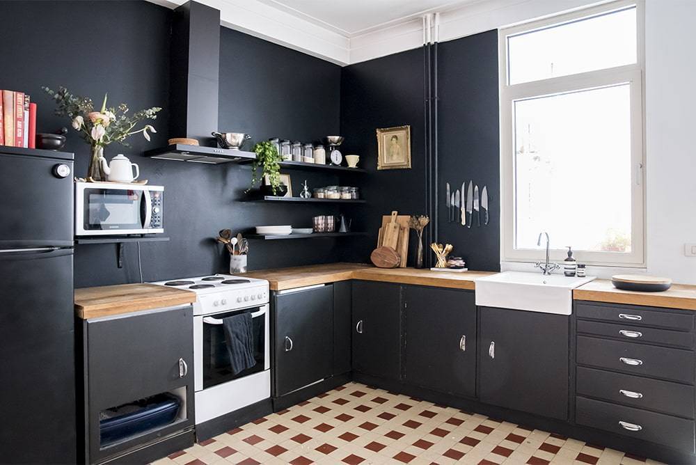 Черно-белая кухня — топ-180 фото лучших дизайнов, плюсы и минусы цветовой гаммы, идеи оформления и декорирования кухни