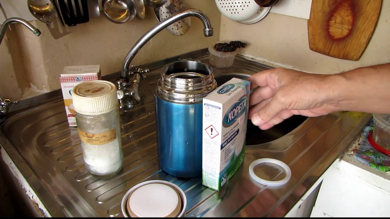 Как очистить термос от чайного налета и накипи внутри: эффективные способы