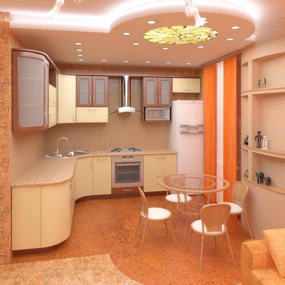 Гипсокартонный потолок на кухне – фото в интерьере, дизайн, монтаж