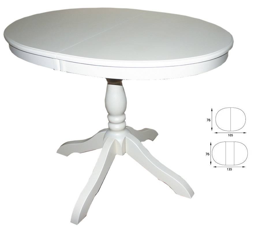 Стол на одной ножке для кухни: прямоугольные и круглые, на одной опоре