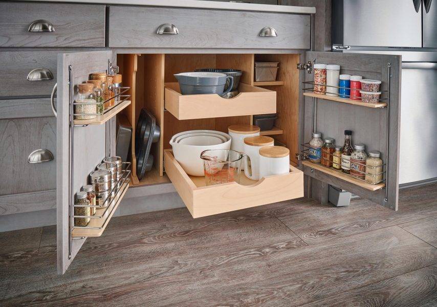 Кухонные шкафы (100 фото): дизайн напольных и навесных шкафов