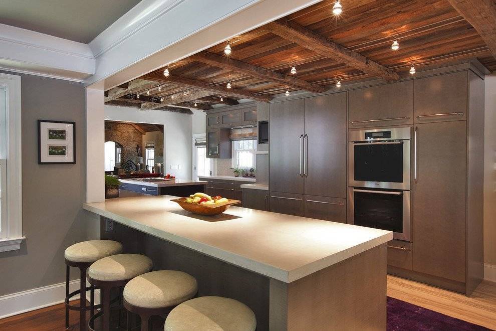 Какой потолок лучше сделать на кухне: натяжной, из гипсокартона, крашеный или пластиковый