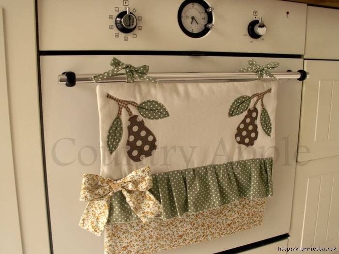 Как сшить красивое кухонное полотенце своими руками в подарок для начинающих