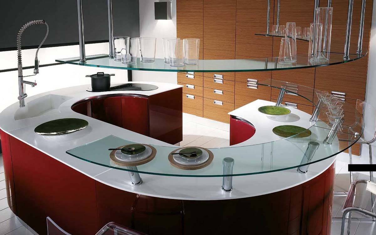 Стеклянный кухонный стол — виды моделей и правила выбора. фото.