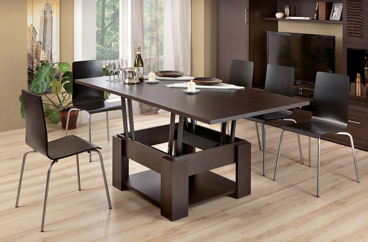 Стол в интерьере кухни: виды конструкций и форм, обзор материалов