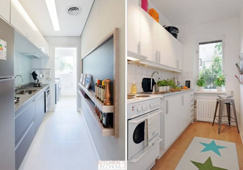 Узкая кухня (140 фото идей планировок): новинки дизайна интерьера длинной кухни