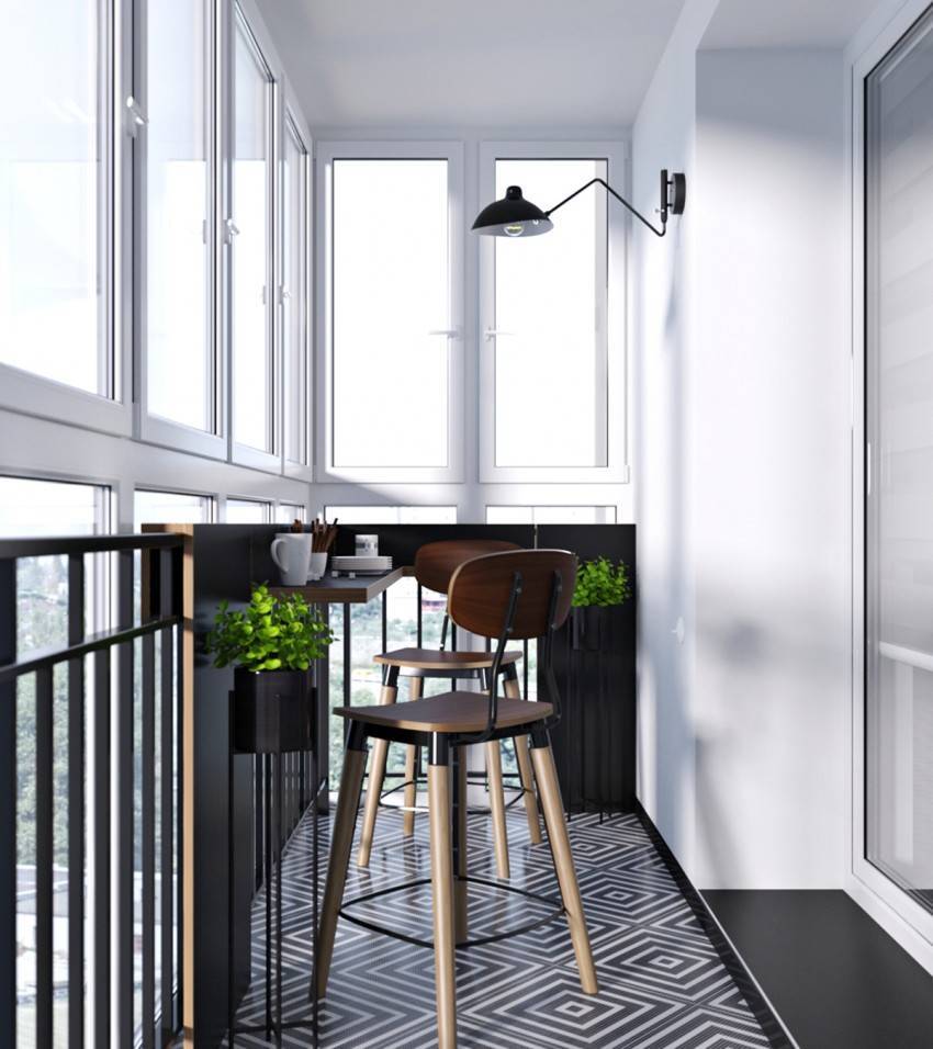 Бар на балконе: барная стойка из подоконника между кухней и балконом. варианты дизайна