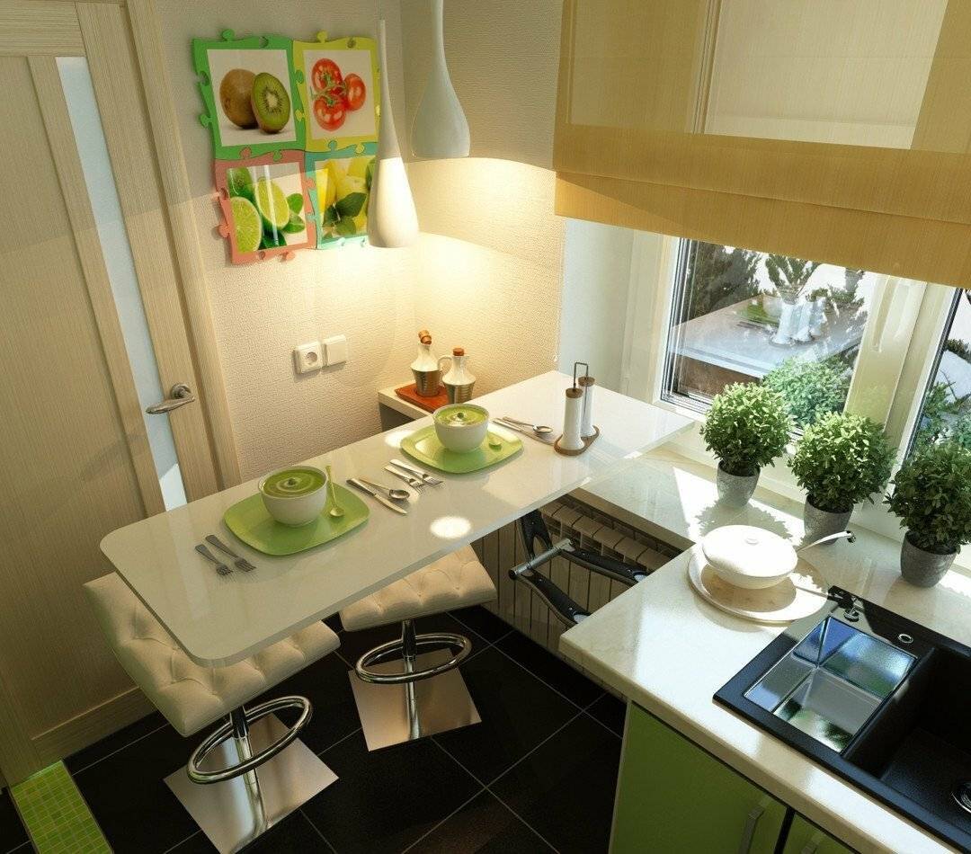 Дизайн интерьера современной маленькой кухни