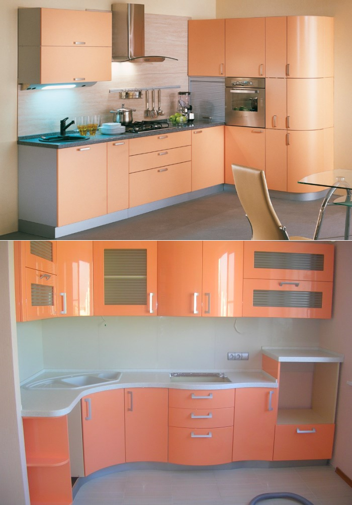 Кухня персикового цвета - 80 фото - идей сочетания в интерьере