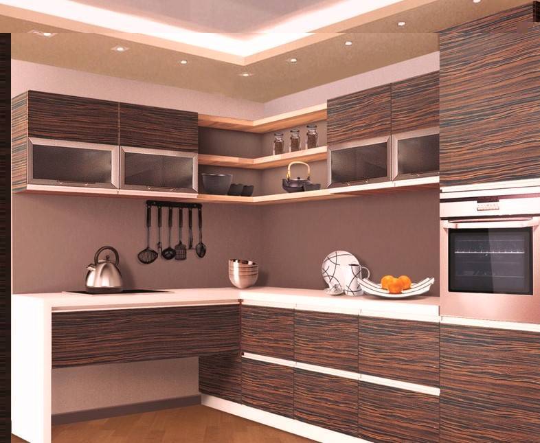 Кухонный фасад из шпона — виды и особенности. эксплуатационные и декоративные качества