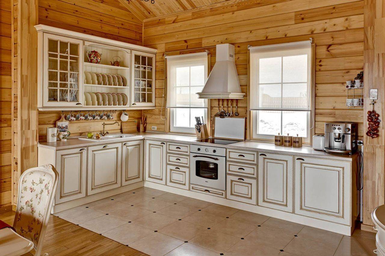 Как сделать интерьер кухни и гостиной в деревянном доме: лучшие идеи в стиле кантри +видео