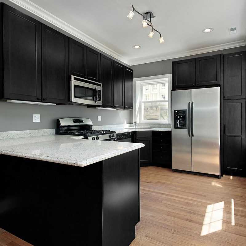 Черная кухня: сочетания черного с другими цветами на кухне (фото)