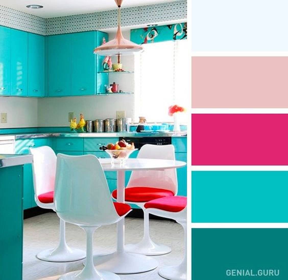 Кухня бирюзового цвета (100+ фото): красивый дизайн кухни в бирюзовых тонах