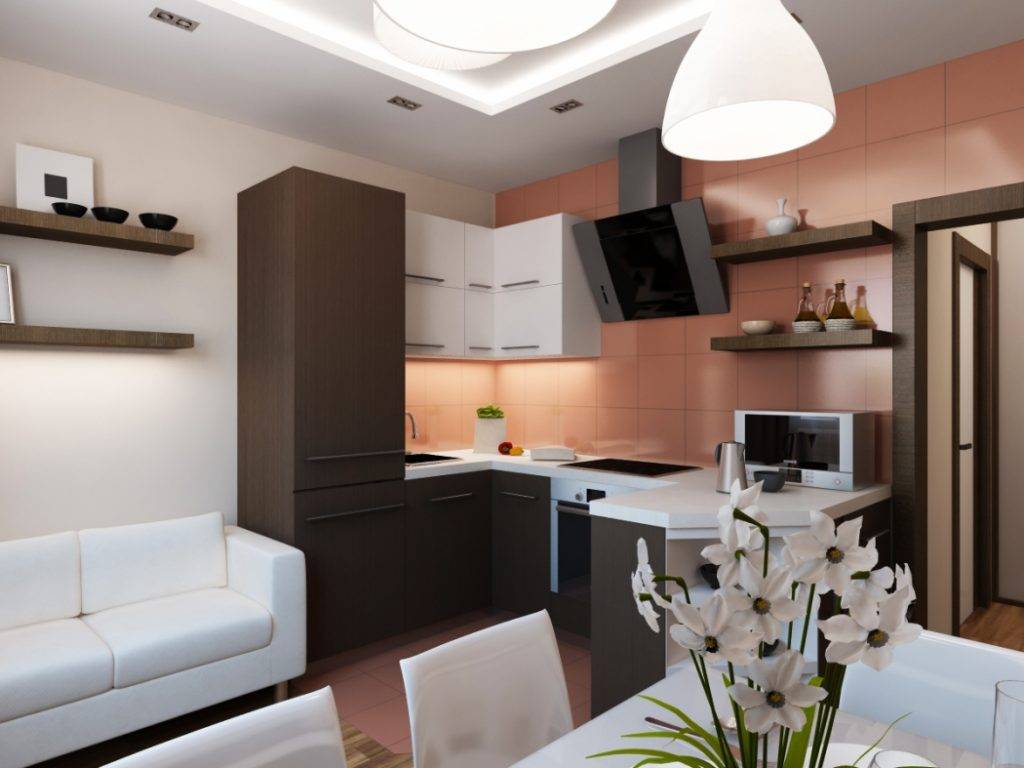 Кухня и гостиная 13 кв м с диваном: проекты дизайна тринадцатиметровой кухни