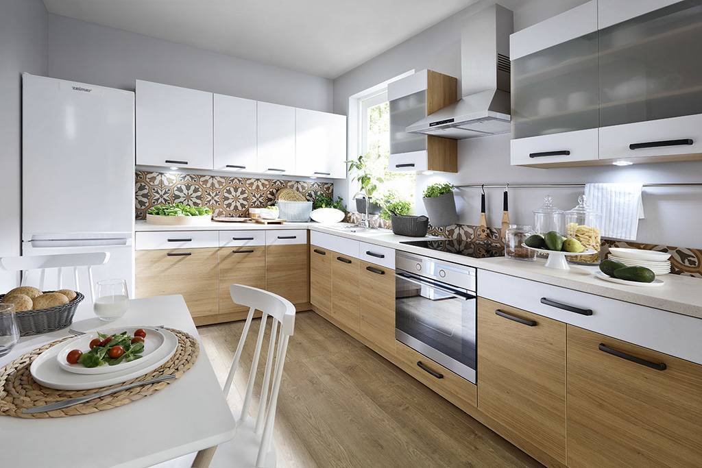 Белая глянцевая кухня: дизайн гарнитура, фартука, варианты мебели, 130 фото гарнитуров