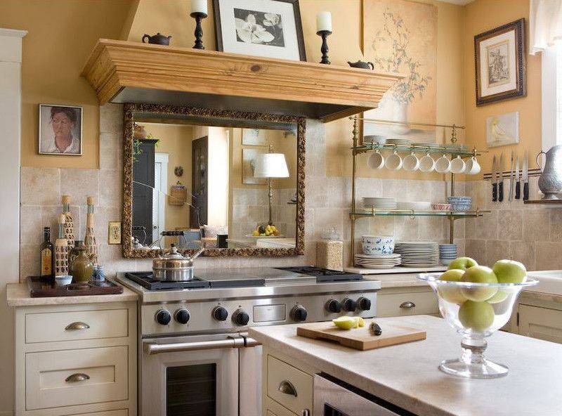 Варианты использования зеркала в интерьере кухни — идеи дизайна и расположения