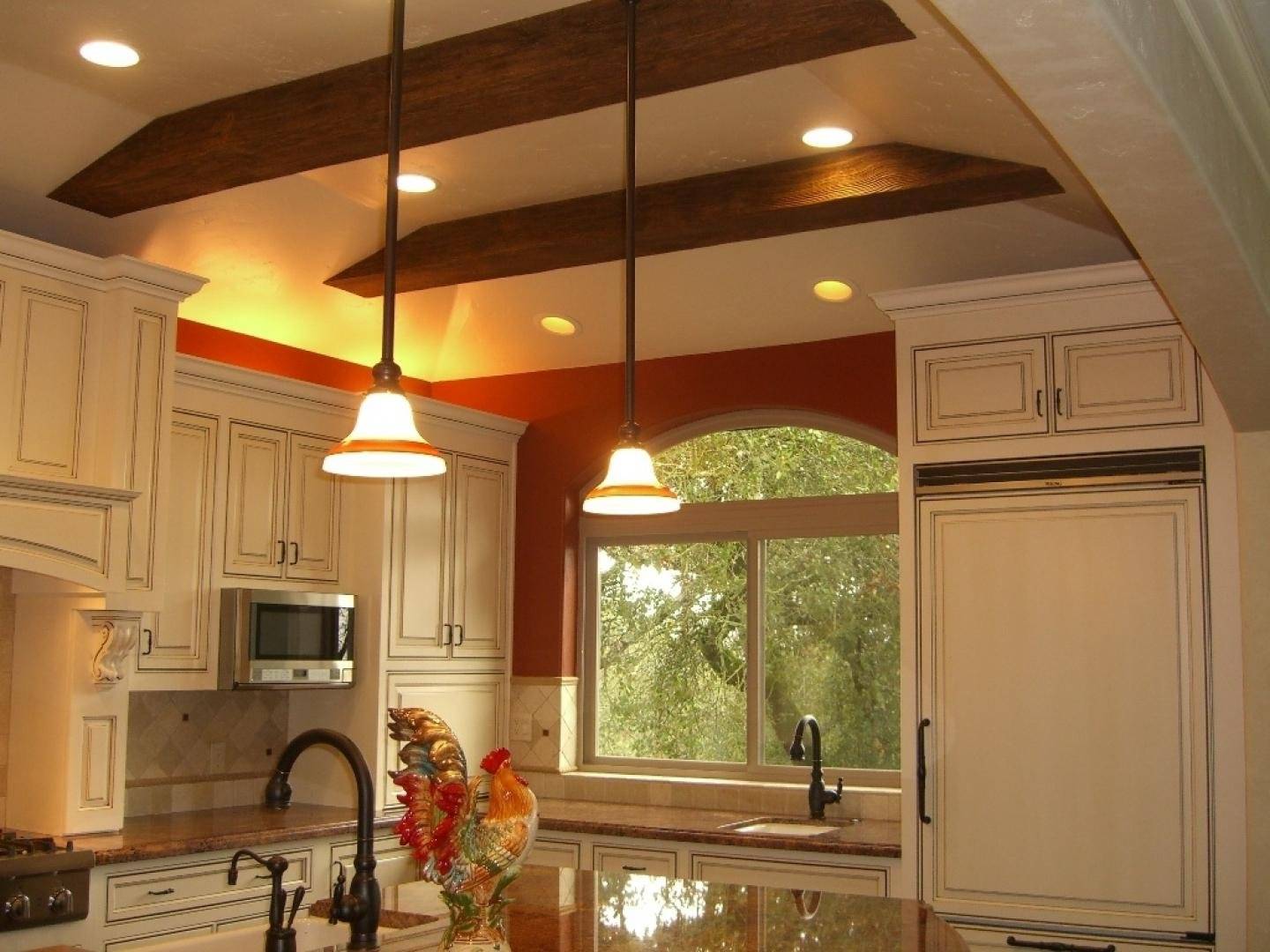 Потолок из гипсокартона на кухне (8 фото)