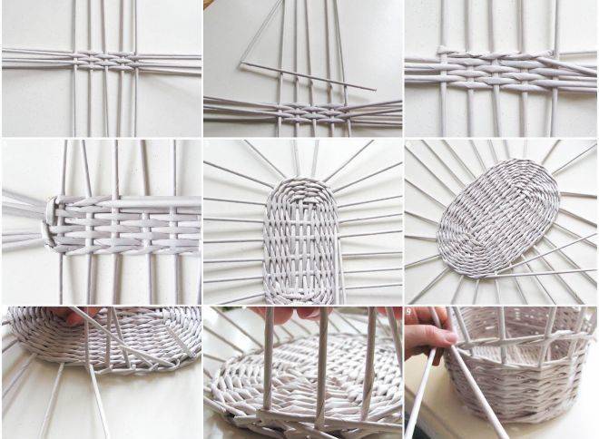 Плетение корзин из газетных трубочек: 90+ (фото) разных способов