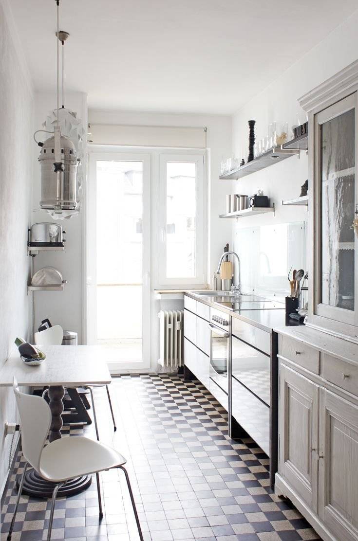 Узкая кухня - как правильно организовать пространство? фото дизайна