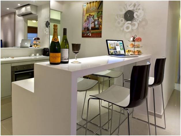 Барная стойка на кухне-гостиной: 100 фото идей дизайна интерьера