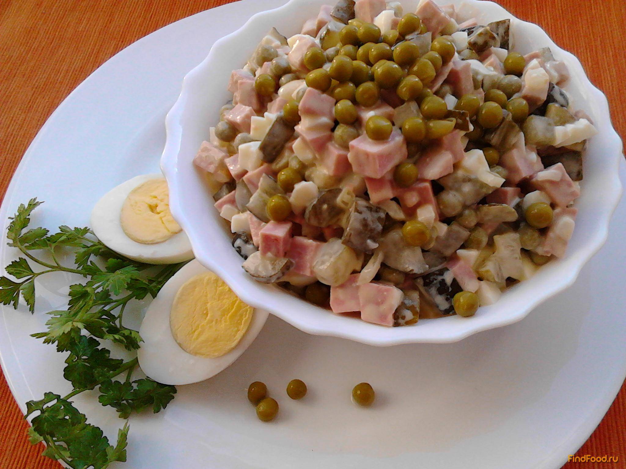 Классический салат оливье с колбасой по пошаговому рецепту с фото
