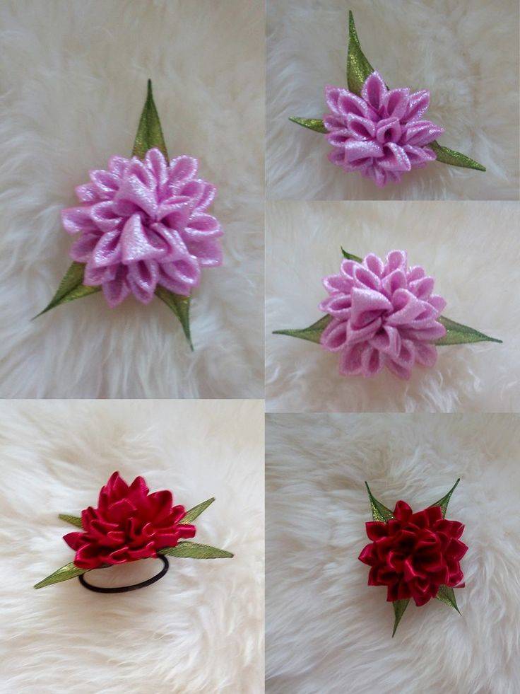 Как сделать цветок из ленты своими руками: несколько способов создания роз и других цветов, канзаши