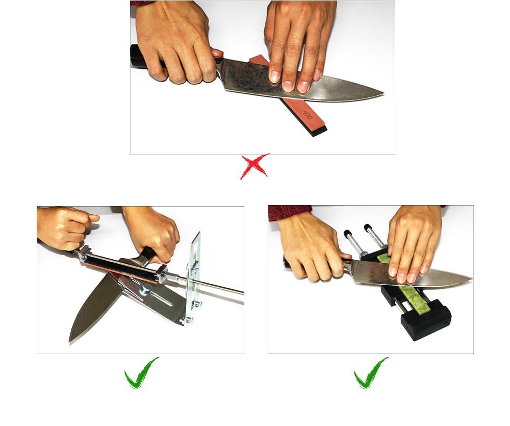 Как точить нож в домашних условиях с помощью точильного камня