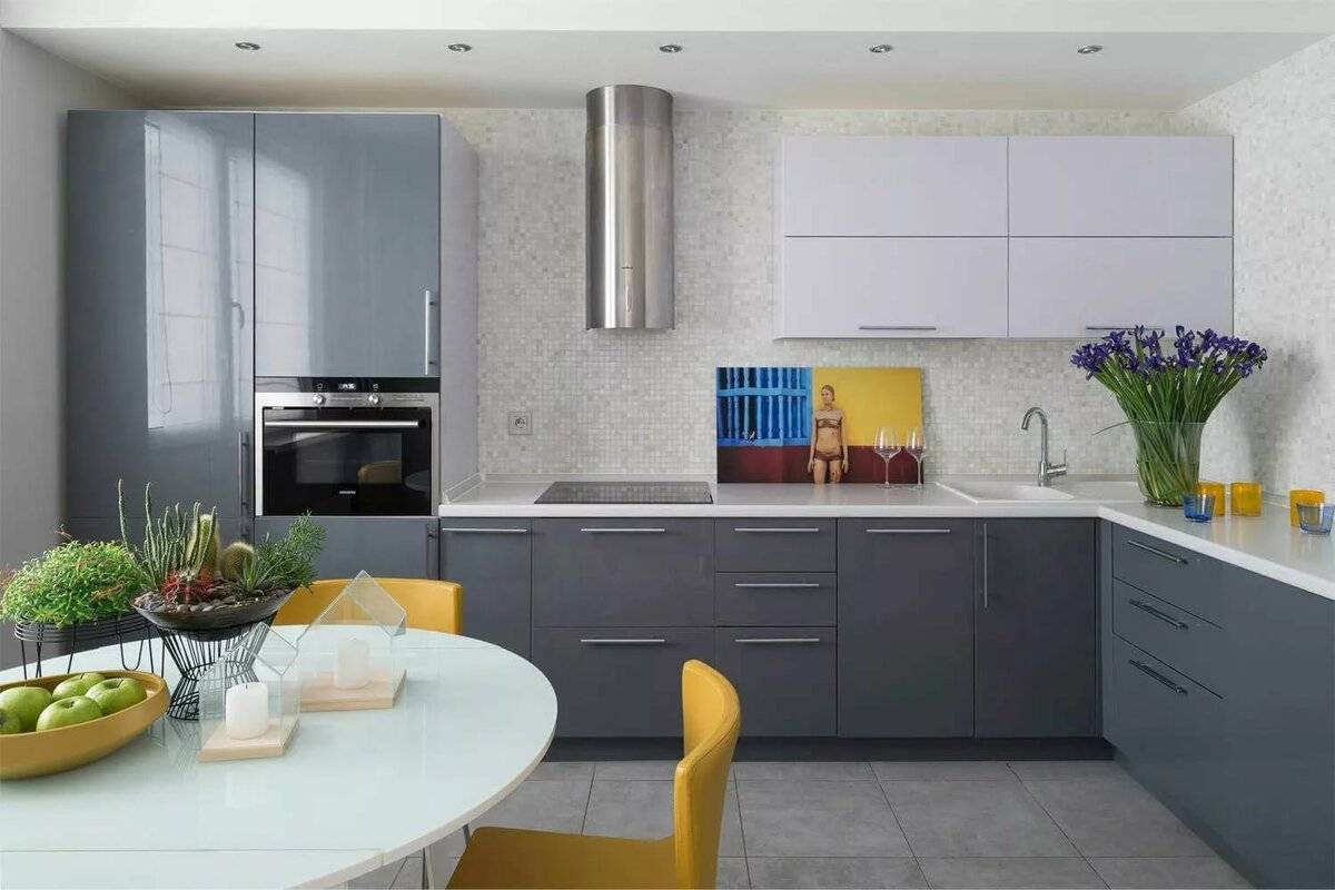 Кухня серого цвета: 60+ реальных фото интерьеров