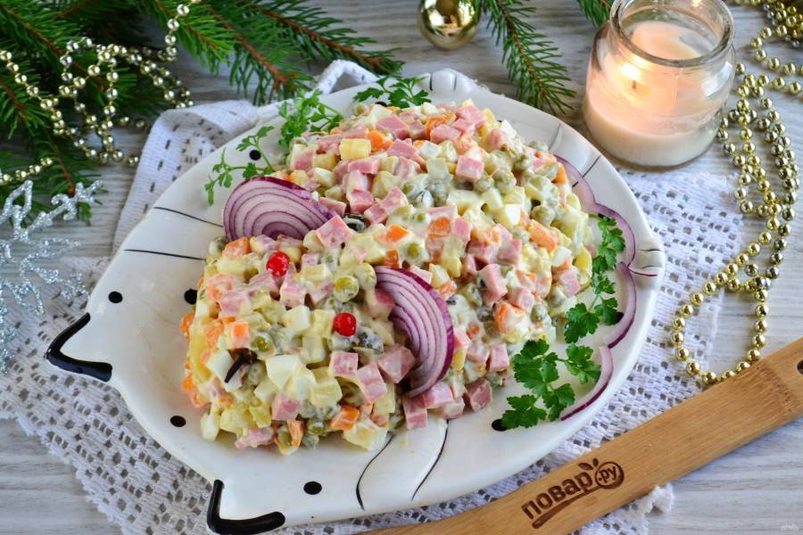 Украшение новогодних салатов 2023 фото идеи с описанием фоторецепт.ru