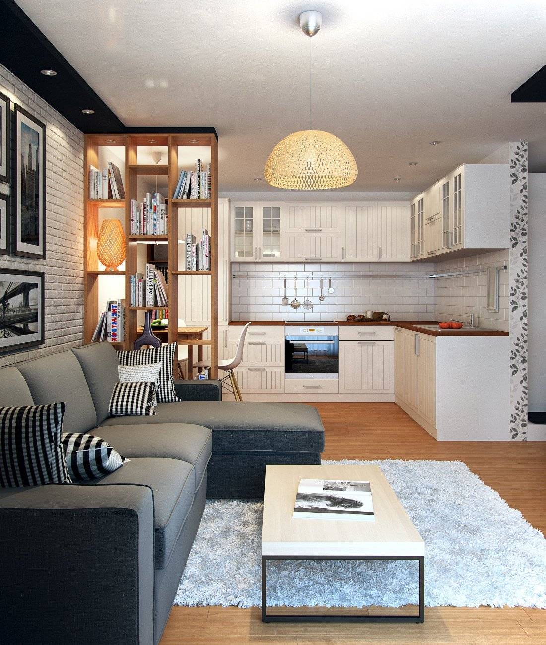 Кухня в студии 20 кв м: планировка кухонной комнаты и дизайн гарнитура