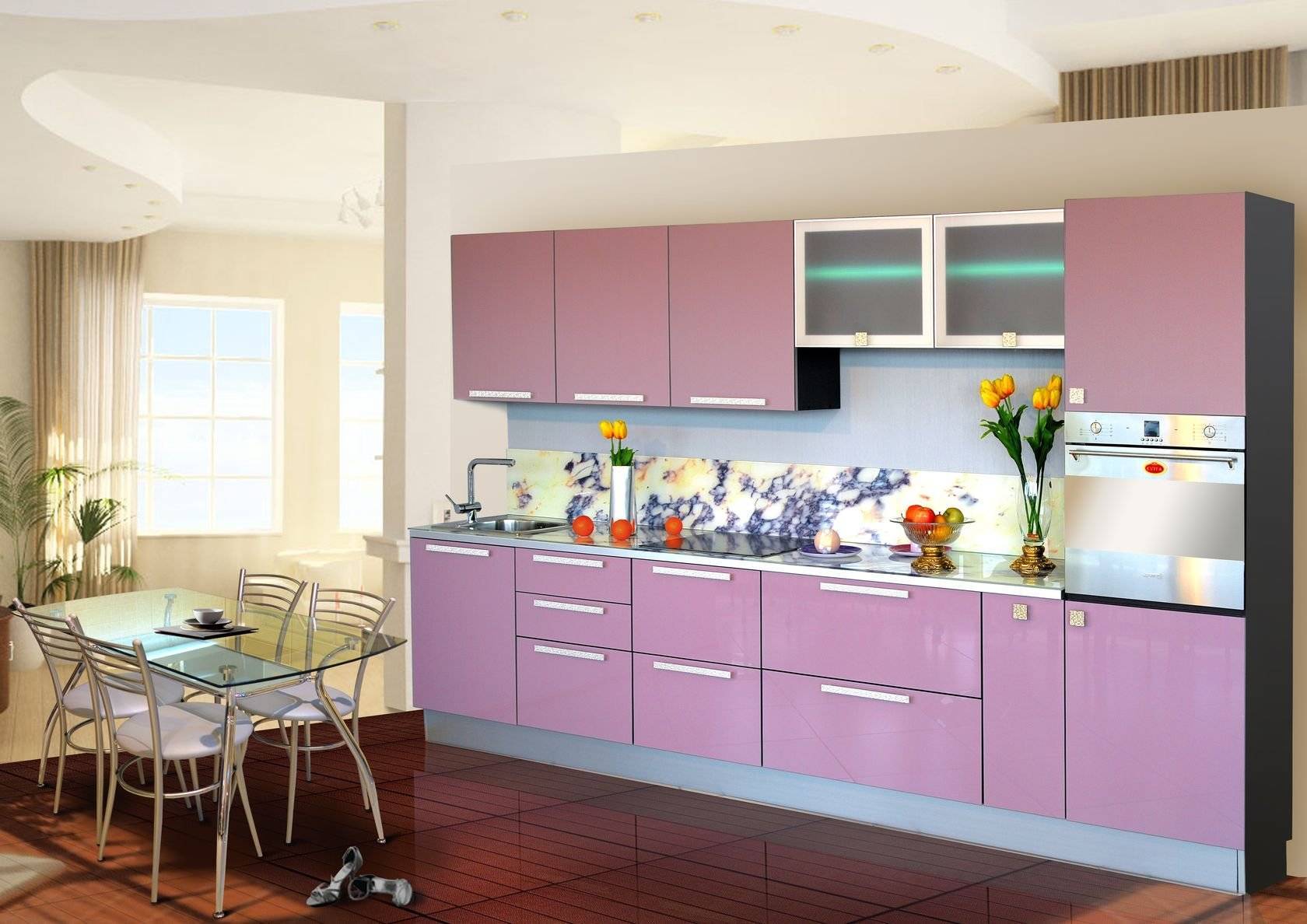 Сочетание цвета фартука и кухонных фасадов: 200 идей на фото