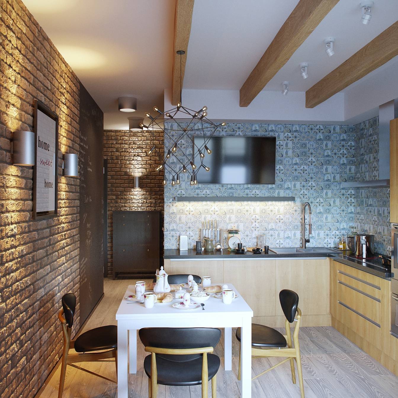 Стены на кухне: идеи дизайна с вариантами отделки (200 фото примеров стильного оформления стен)