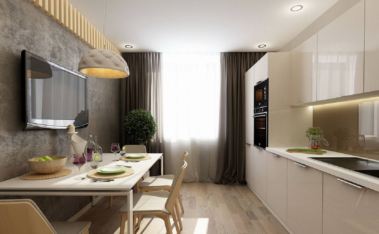 Дизайн кухни-гостиной площадью 10-11 квадратных метров: 5 эргономичных идей и особенности их реализации