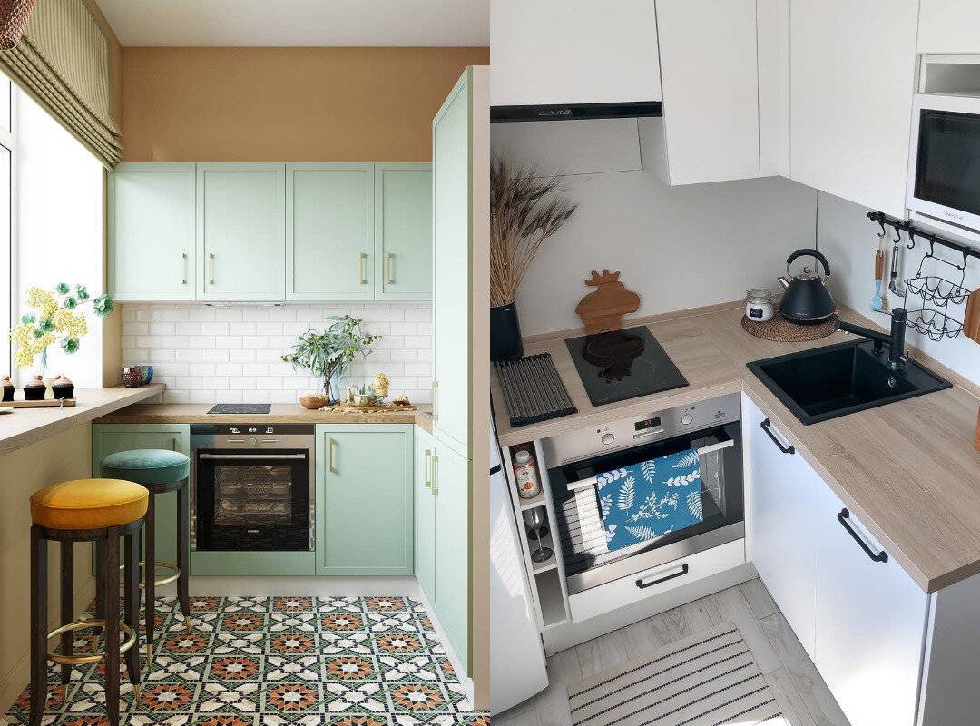 Идеи дизайна кухни в хрущевке: 160+ реальных фото примеров