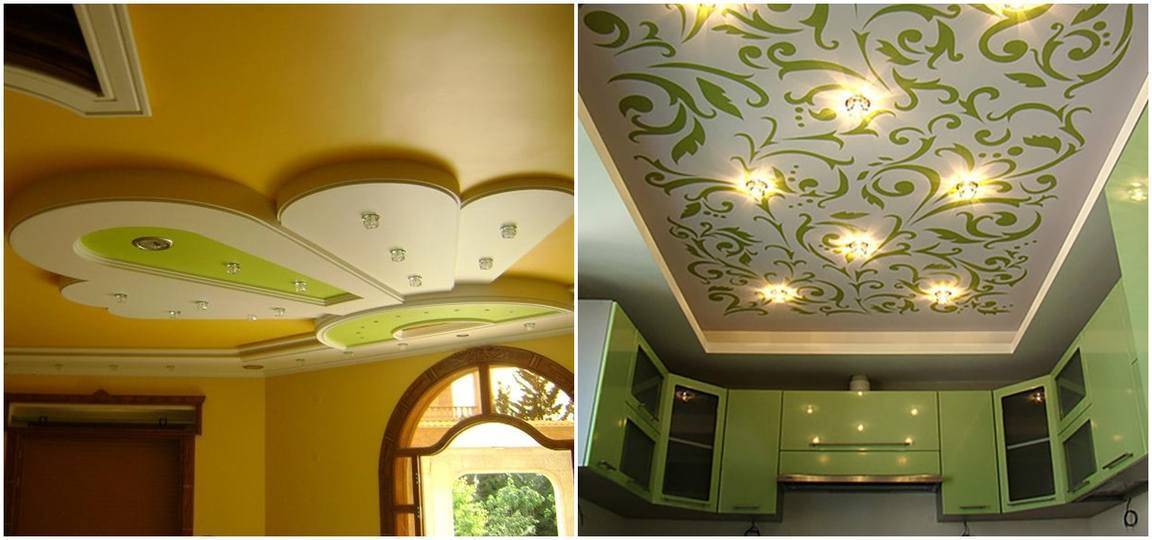 Дизайн потолков из гипсокартона на кухне (8 фото)