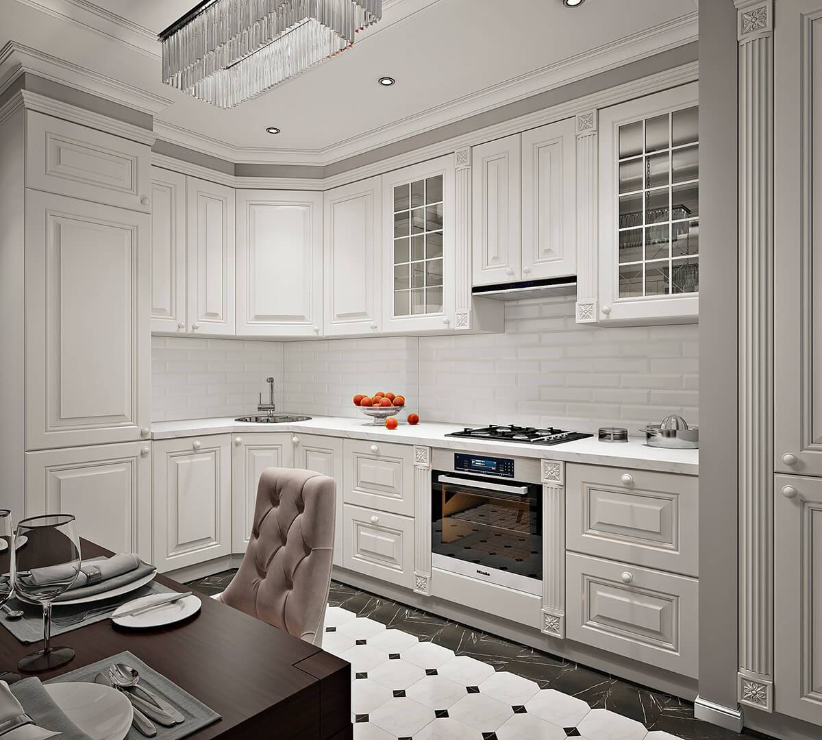 Интерьер кухни в классическом стиле - дизайн классика + фото