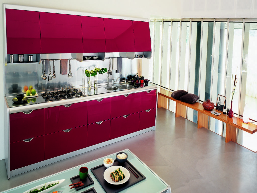 Глянцевая кухня (125 фото) - обзор новинок дизайна глянцевого интерьера кухни