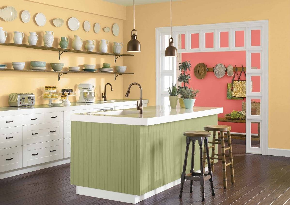 Покраска стен на кухне: пошаговая инструкция, дизайн, своими руками, чем красить, полезный рекомендации, фото.