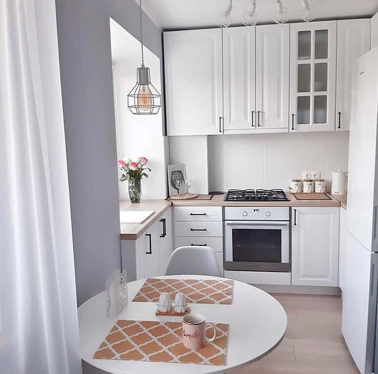 Дизайн кухни 5 кв м фото новинки 2019 с холодильником