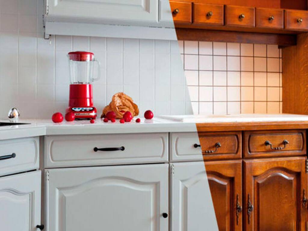 Как обновить кухонный гарнитур своими руками (86 фото) - обновляем дверцы и фасад самоклеющей пленкой и акриловой краской