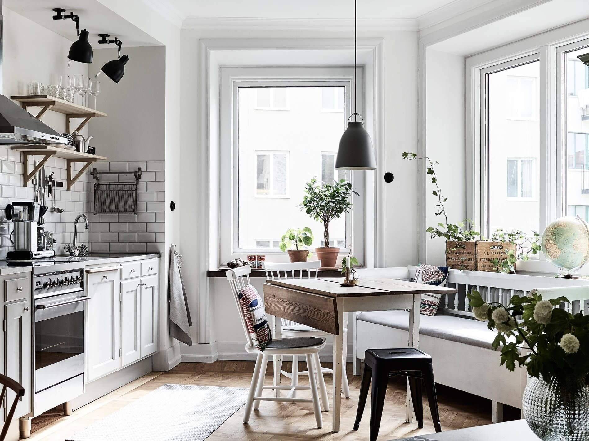 Кухня-гостиная в скандинавском стиле: 50 фото интерьеров, столовая в