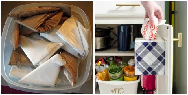 Как хранить пакеты на кухне – 7 оригинальных идей, как удобно сложить, упаковать