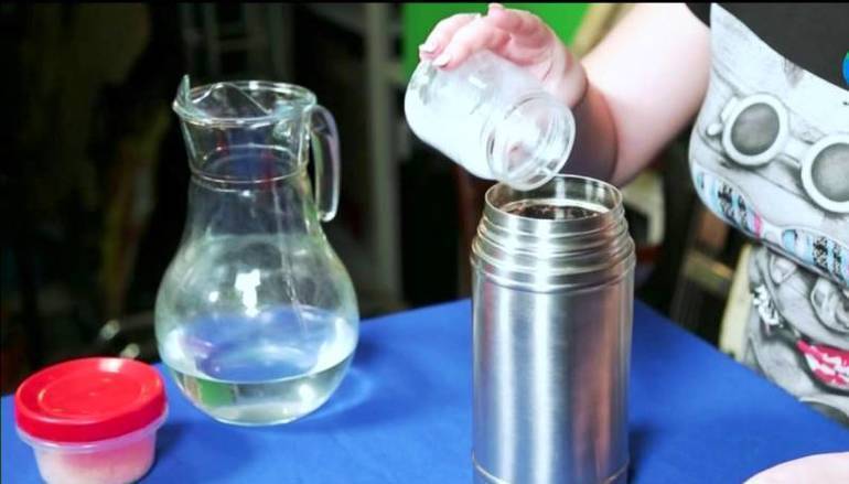 Как почистить термос  внутри от чайного налета -10 рецептов