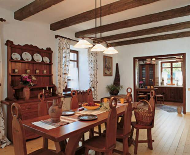 Оформлеям кухню в украинском стиле. украинский стиль в современной архитектуре стол в украинском стиле