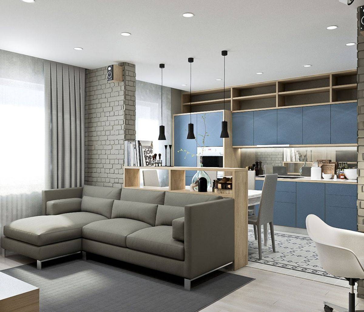 Дизайн кухни, совмещенной с гостиной, 2022 г. — реальные фото, новинки, в частном доме, квартире, хрущевке