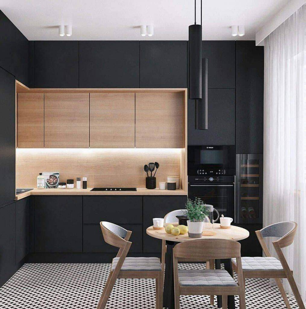 Дизайн интерьера кухни 9 кв метров: фото с идеями оформления в современном стиле