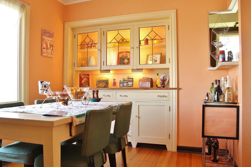 Дизайн кухни персикового цвета: 100+ фото примеров, полезные советы по оформлению