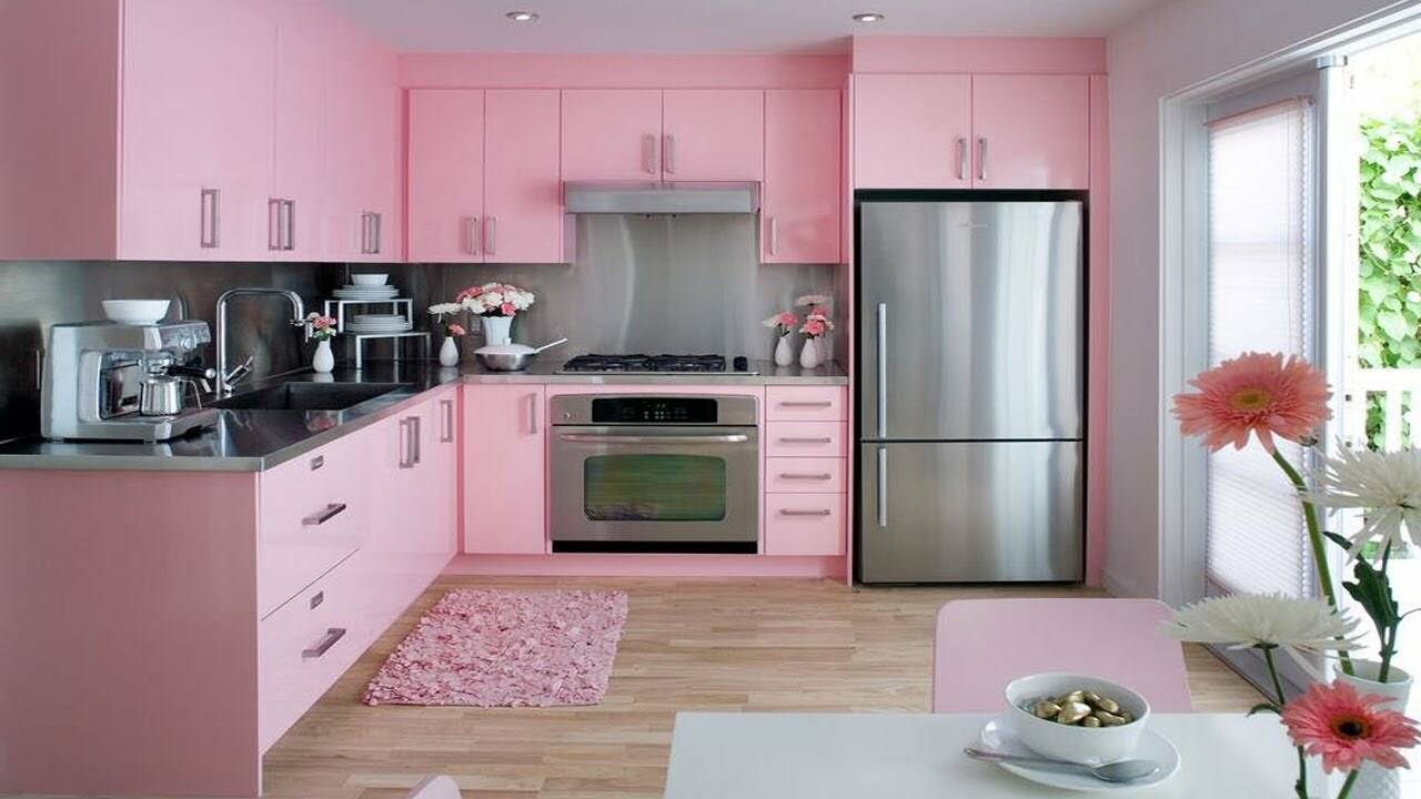 Розовая кухня (150 фото): новинки дизайна сочетания розовых цветов в оформлении кухни