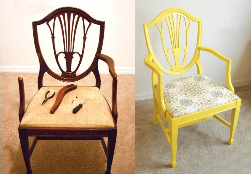 Как обновить и украсить старый стул или табуретку своими руками