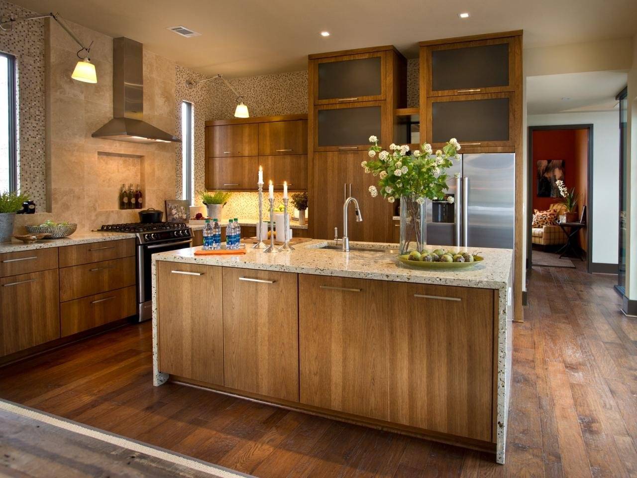 Плитка для кухни на пол для красивого дизайна + 150 фото